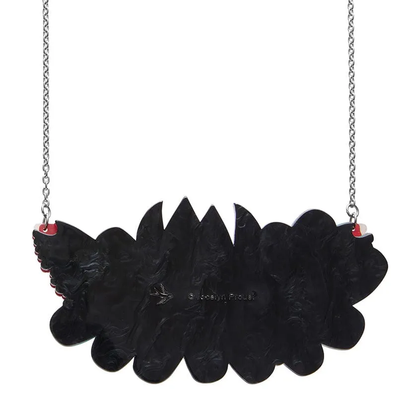 A Moth Amongst the Desert Peas Necklace