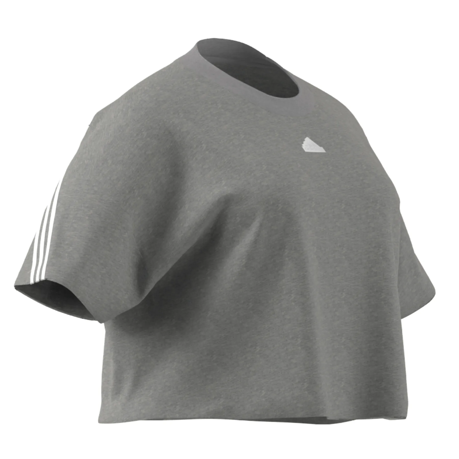 Adidas Future Icons 3 Stripes Tee (PLUS SIZE) - Medium Grey Heather