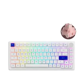 AKKO PC75B Plus Blue On White RGB Mechanical Keyboard (Akko CS Jelly Pink)