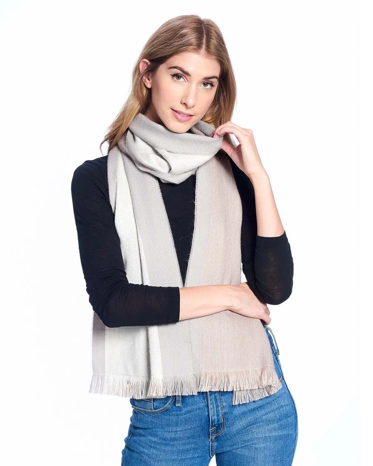 Alpaca Scarf Reversible - Porpoise