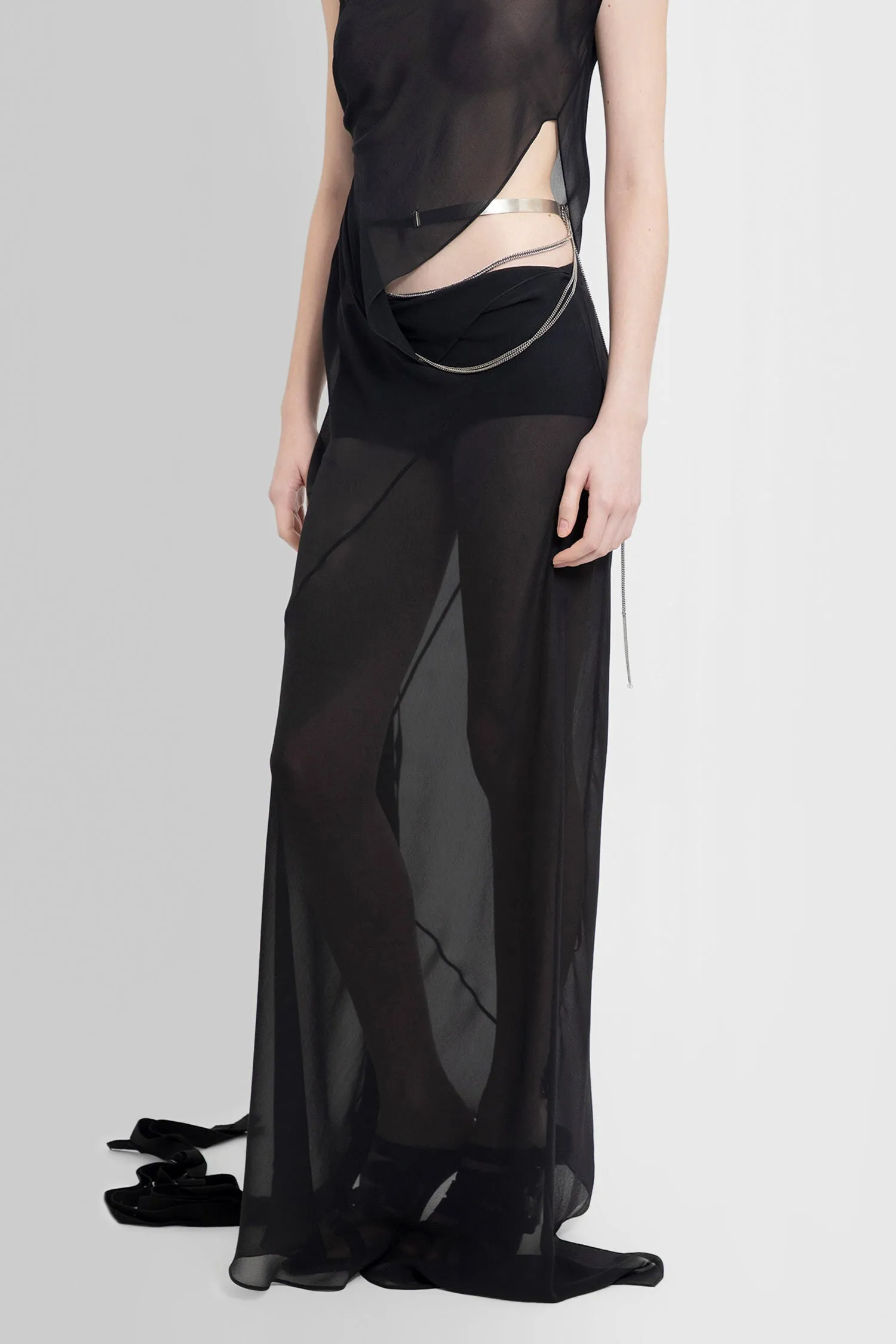 ANN DEMEULEMEESTER UNISEX BLACK BELTS