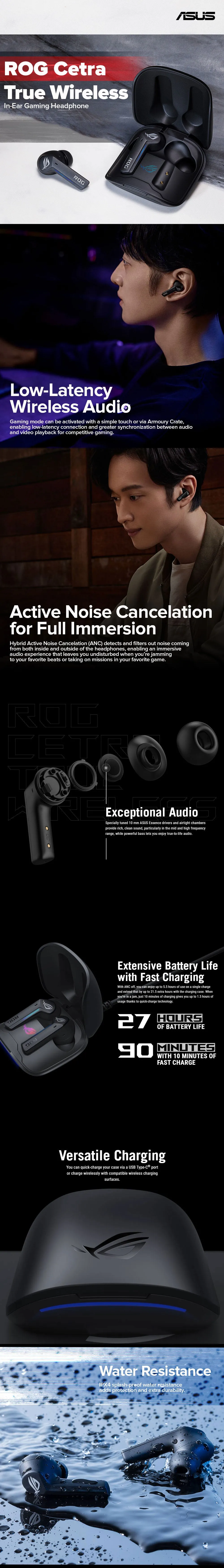 Asus ROG Cetra True Wireless In-Ear Gaming Headphone