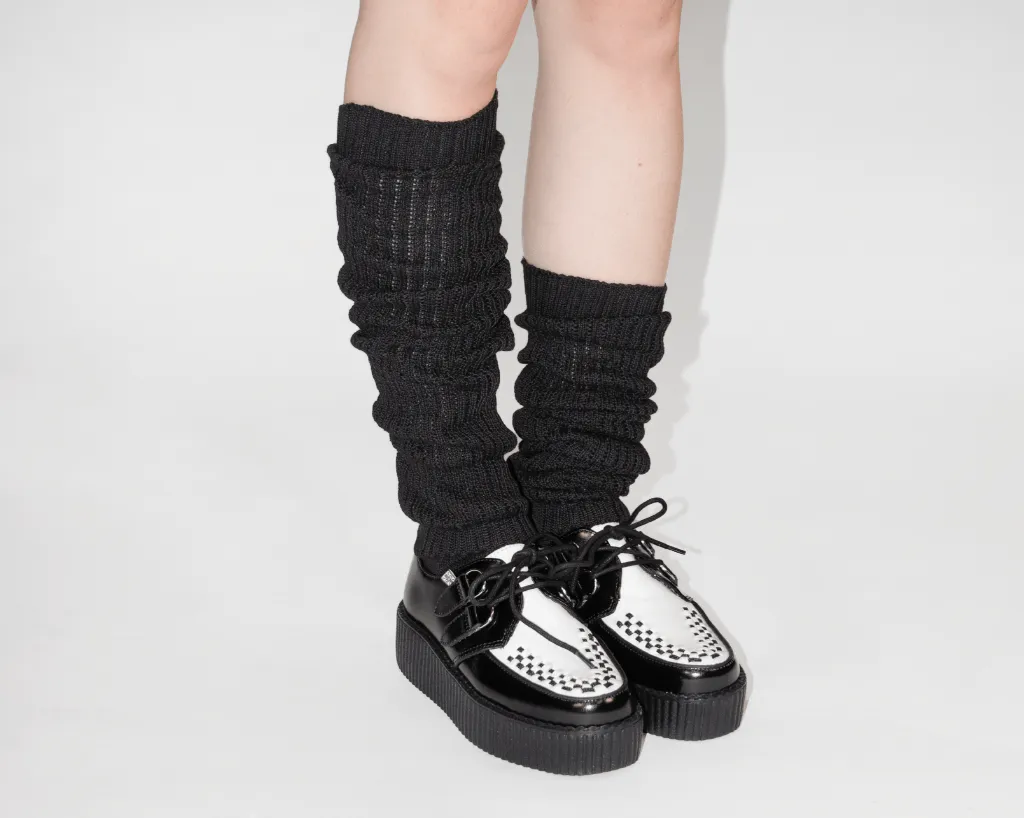 Black Knit Slouch Sock