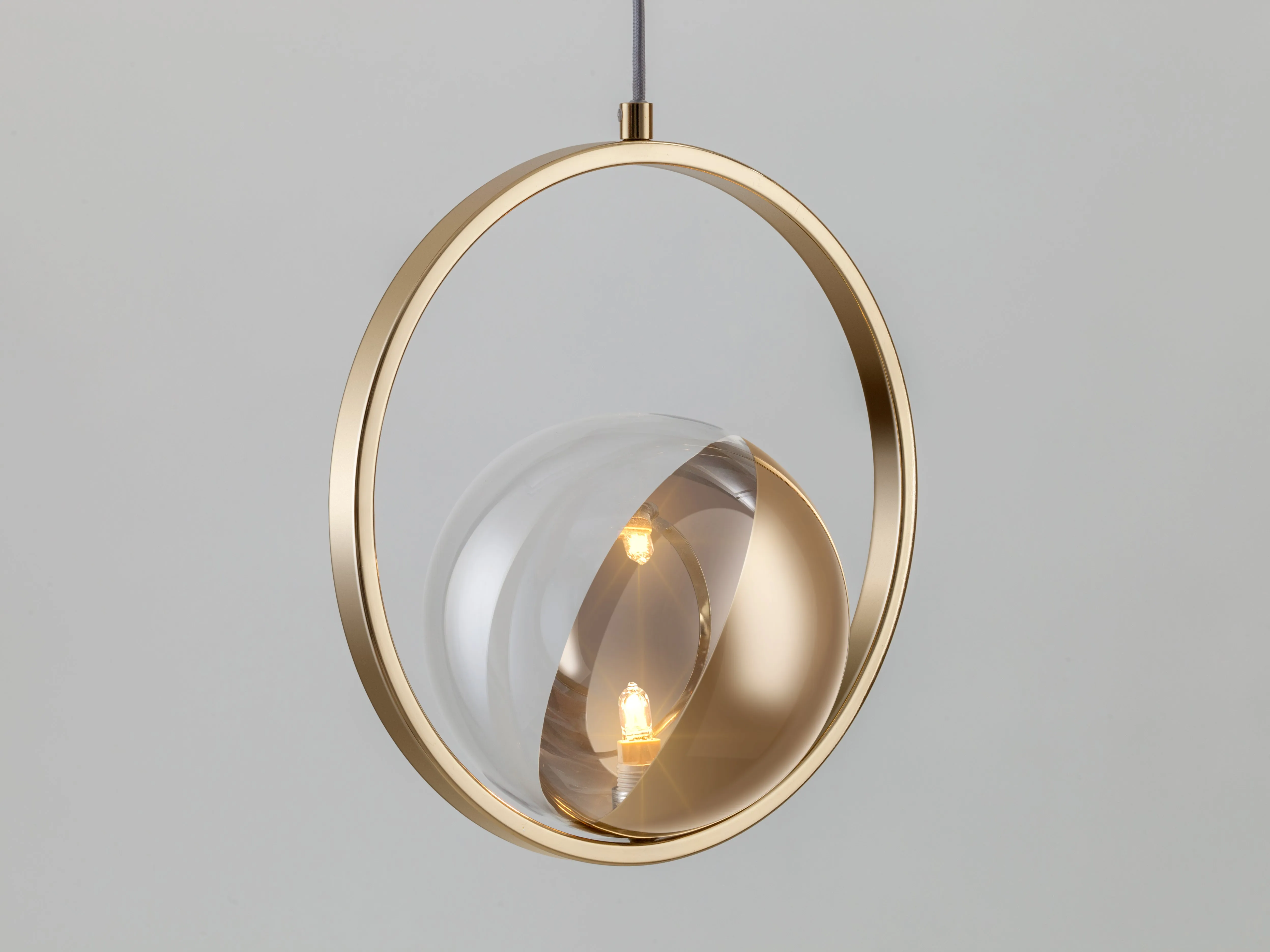 Brass ring ceiling light
