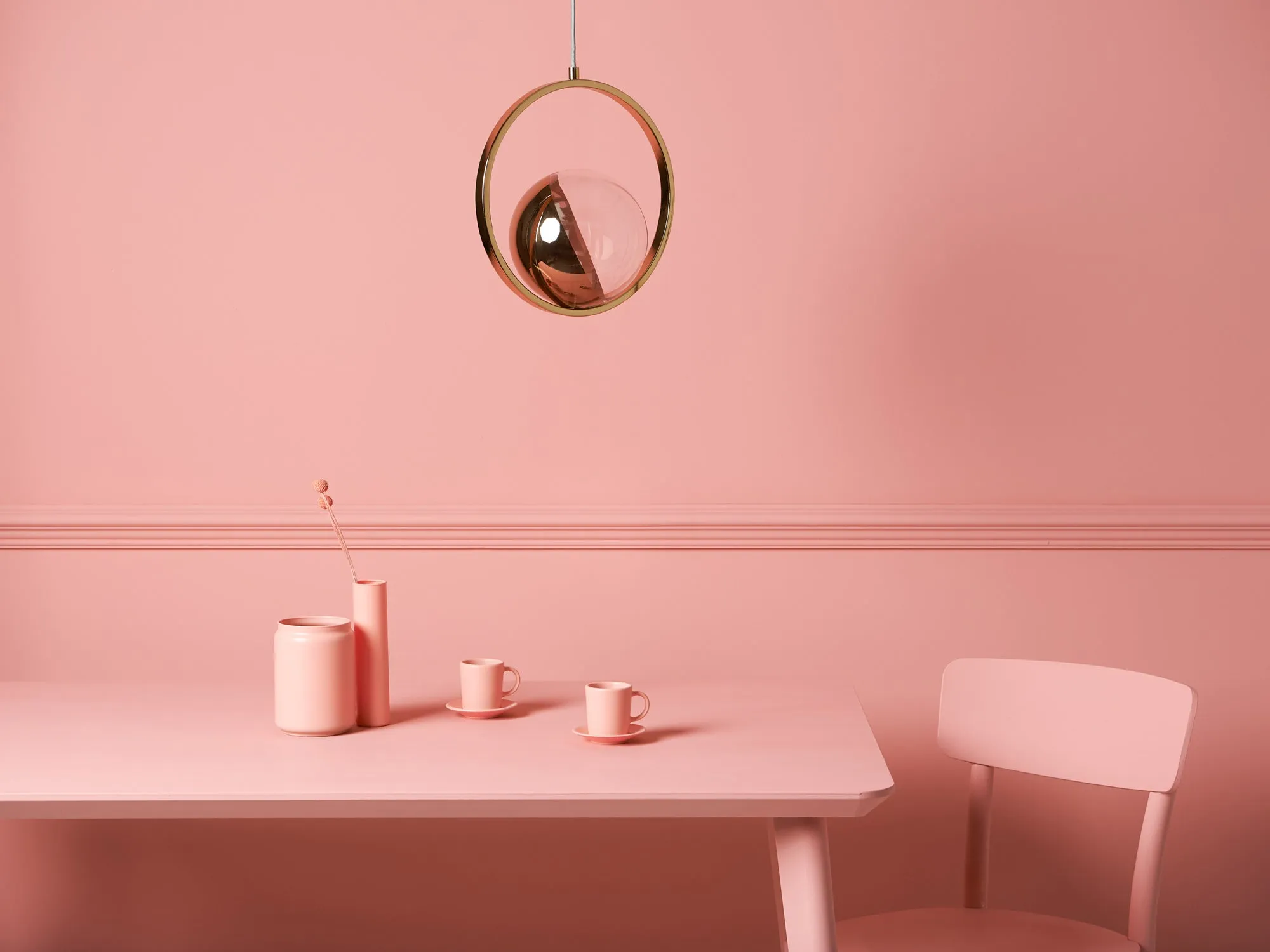 Brass ring ceiling light