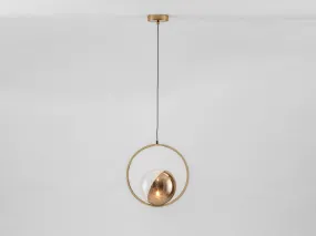 Brass ring ceiling light