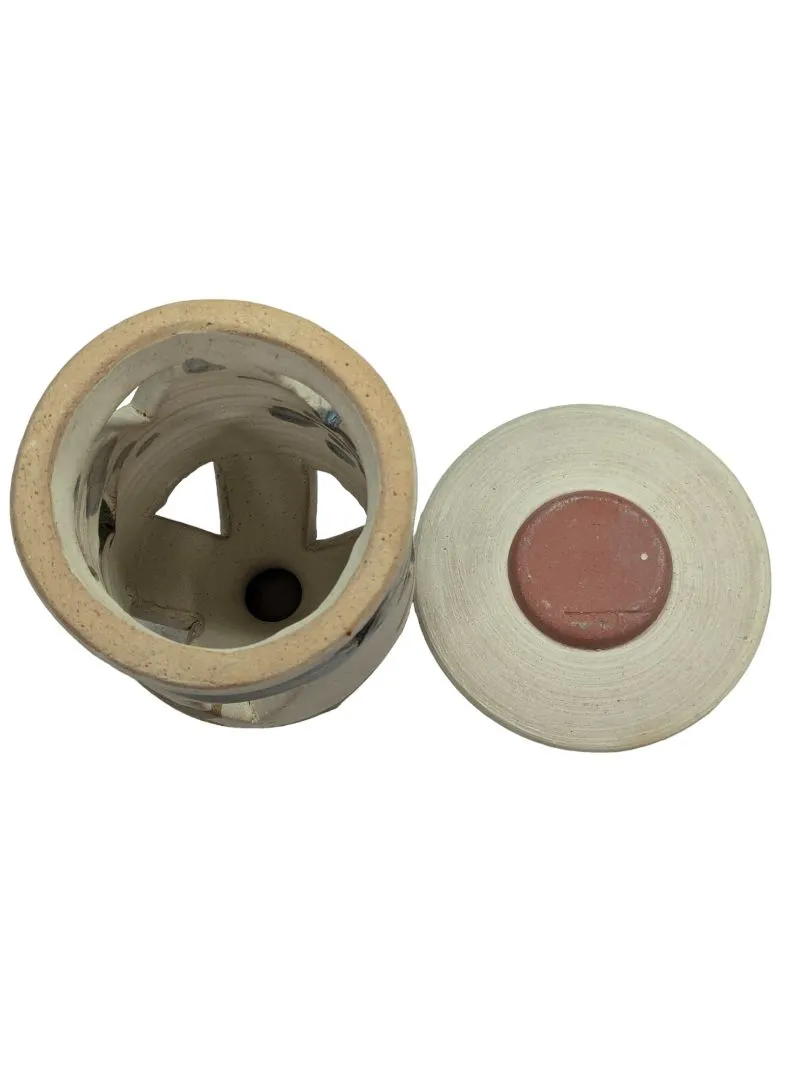 Ceramic green, beige and blue Warmer