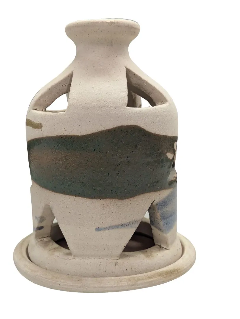 Ceramic green, beige and blue Warmer