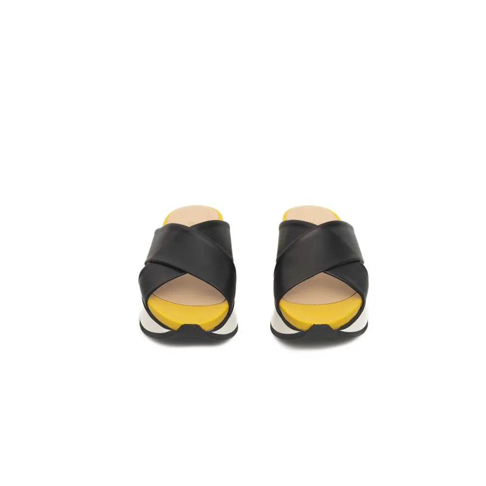 Cerruti 1881 Black Leather Women Women's Sandal