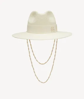 Double Chain Strap Fedora Hat