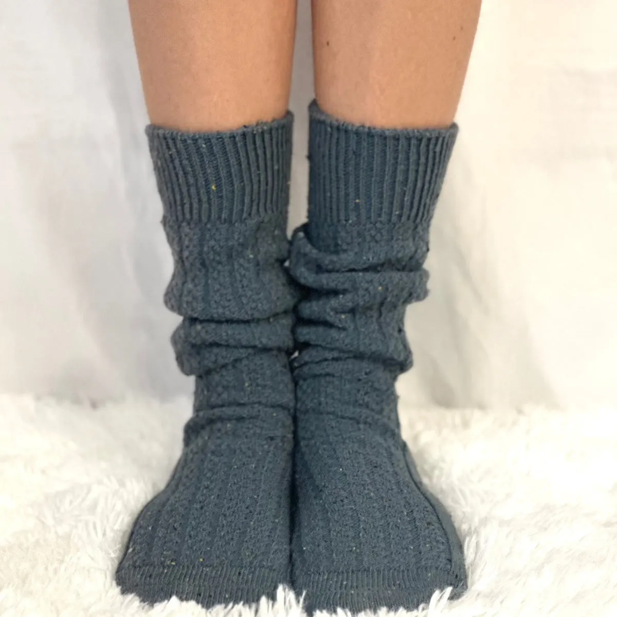 ESSENTIALS boot slouch socks - slate blue