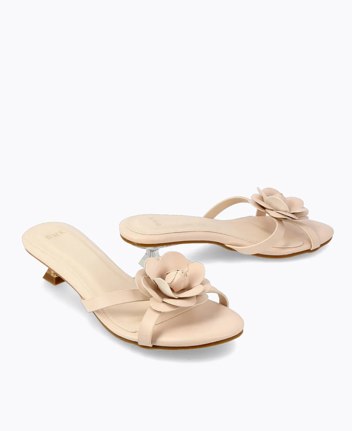 Flora Heel Sandals - Beige