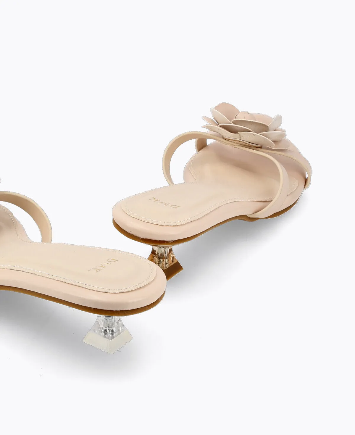 Flora Heel Sandals - Beige