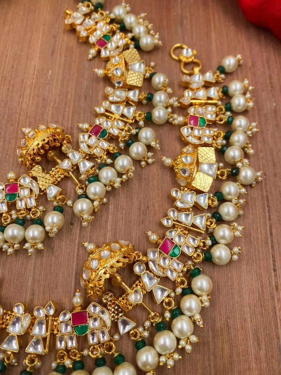 Gehna Shops Traditional Handmade Jadau Baraat Payal Anklet For Brides