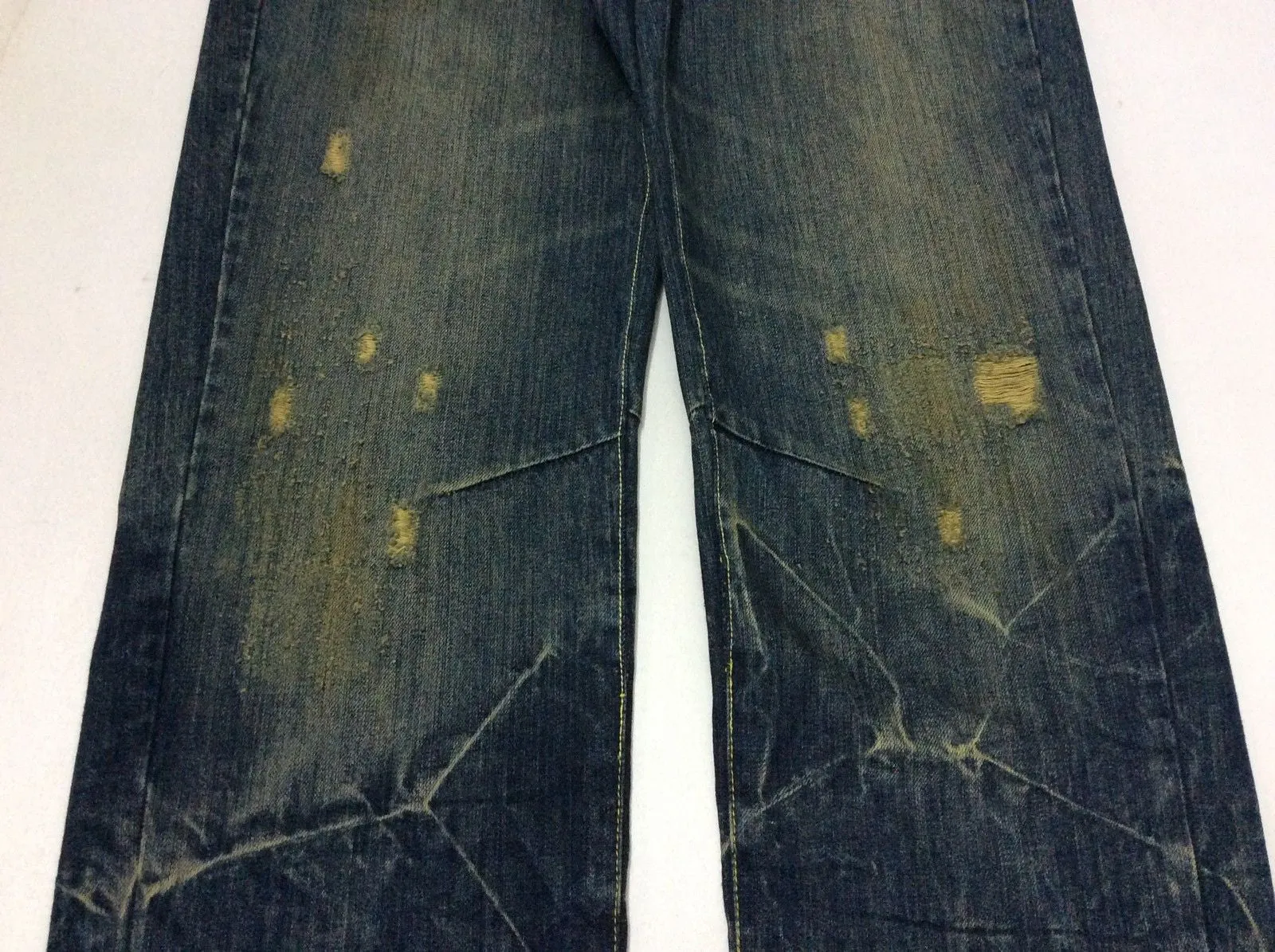 Green Cotton Five Pocket Denim Jean Vintage Blue