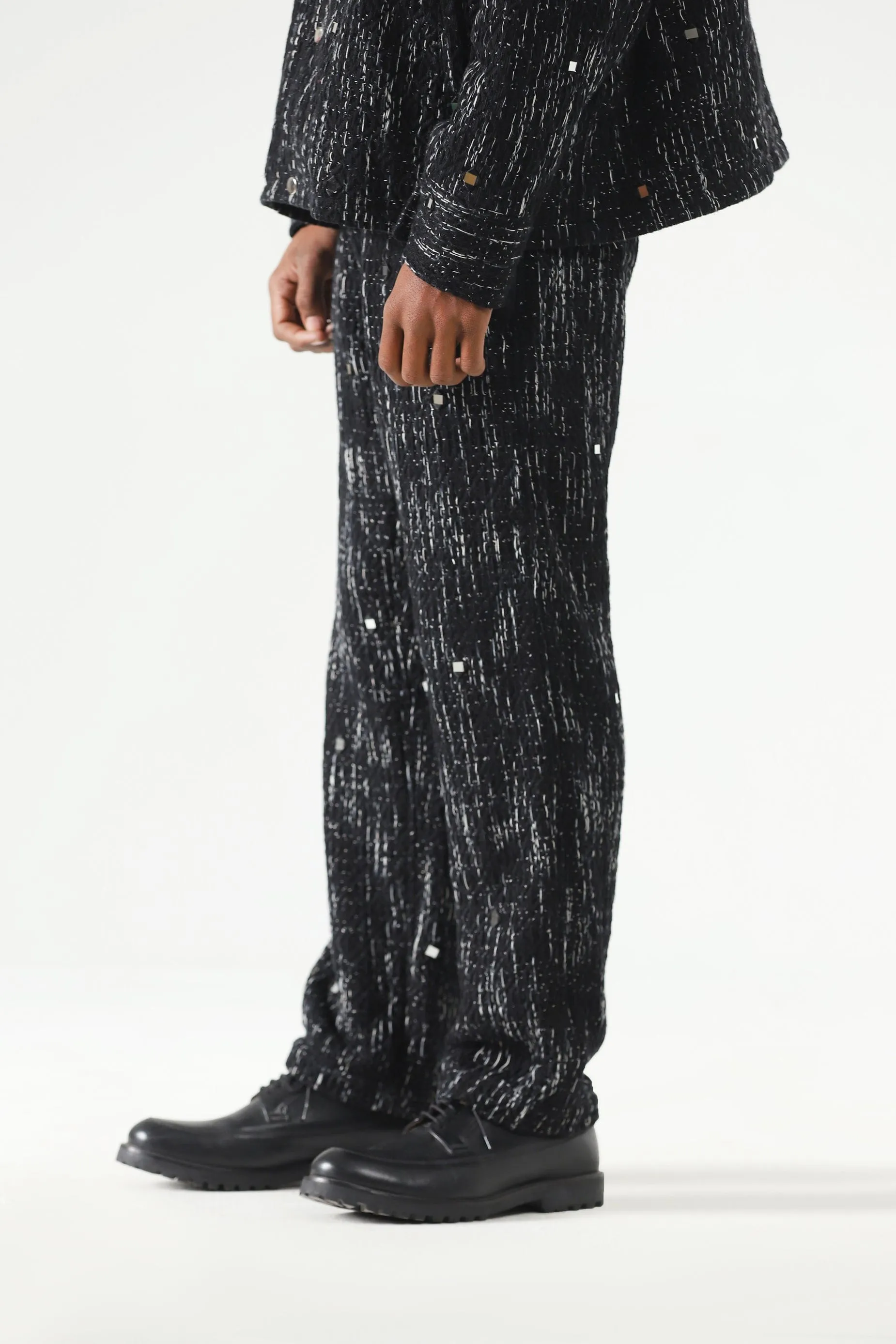 HANDWOVEN MIRROR TROUSERS