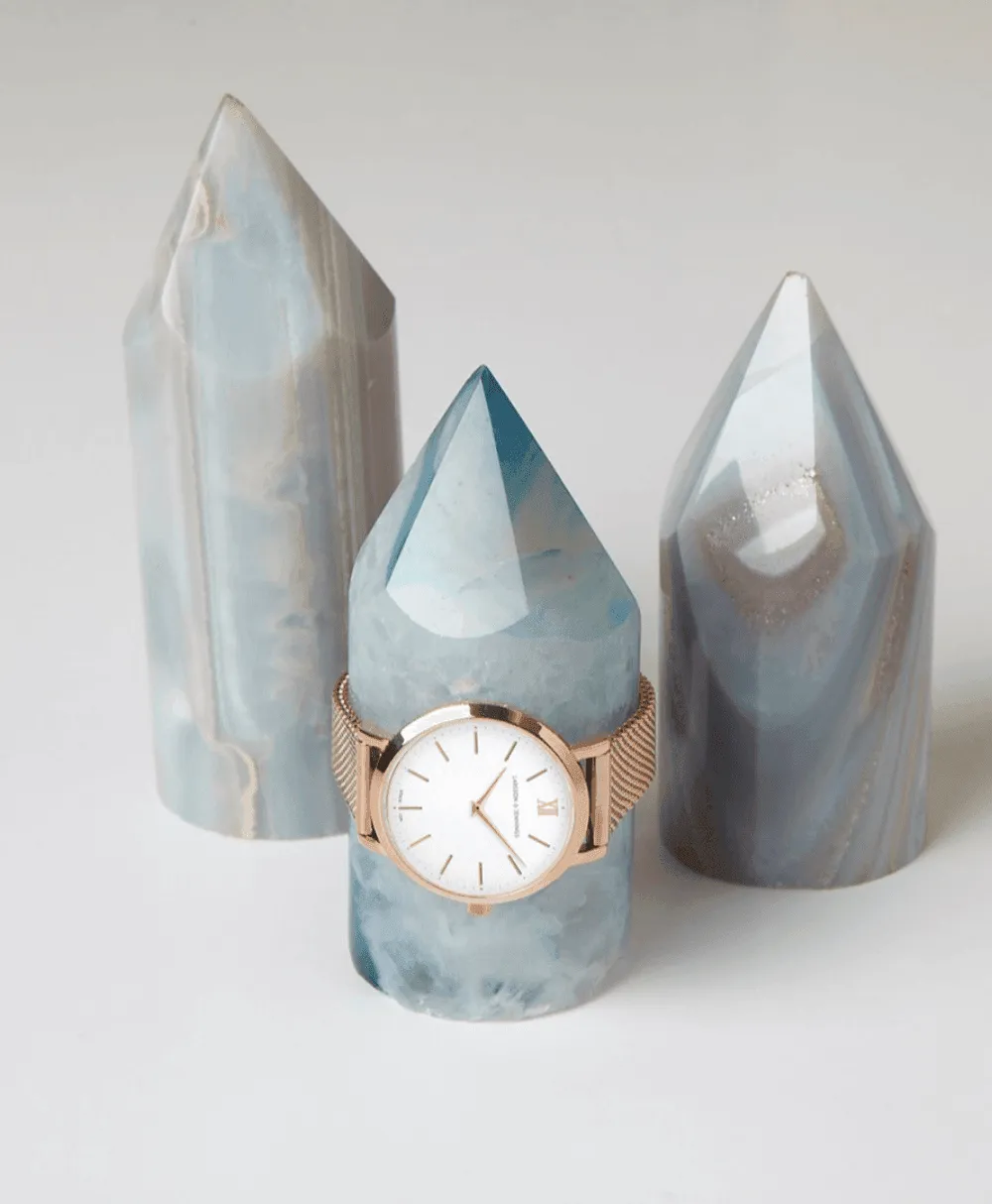Lugano Milanese 40mm Rose Gold Satin-White