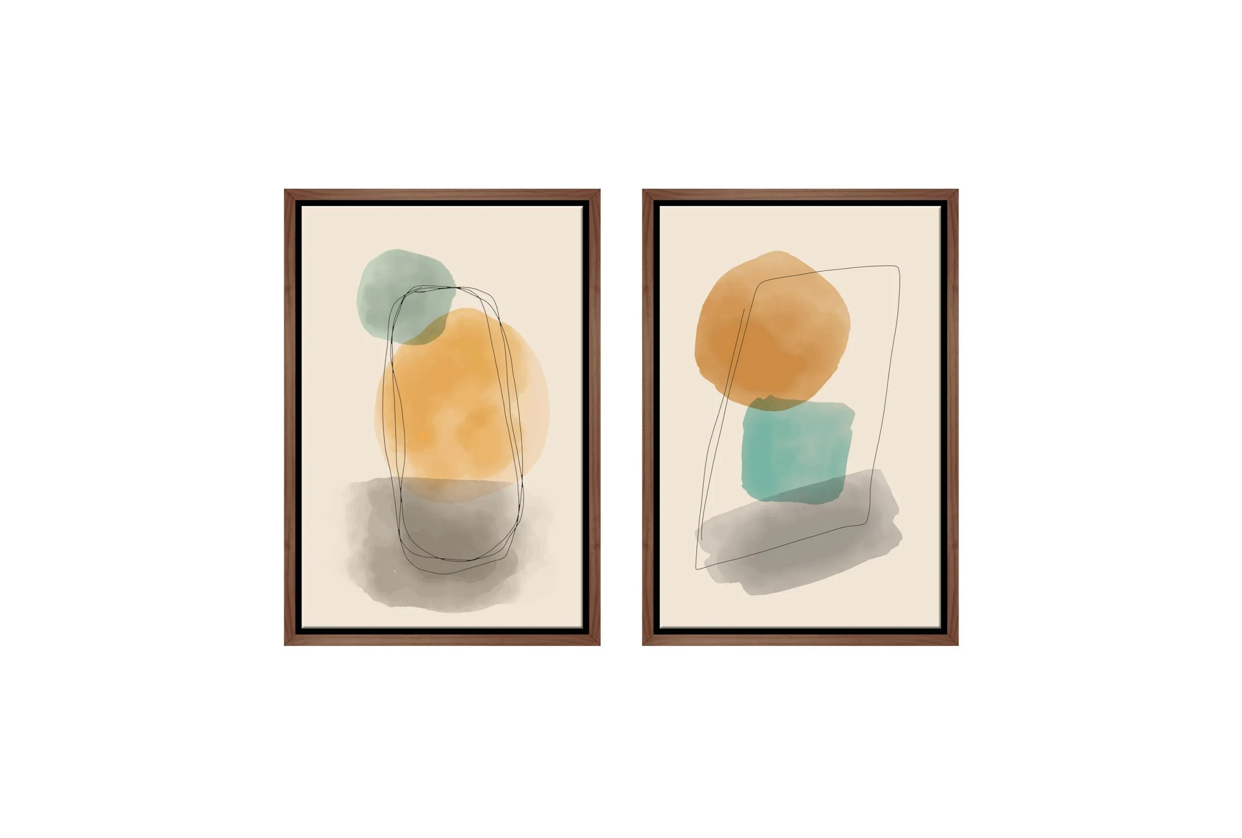 Minimalist Abstract Set 4AB | Abstract Wall Art Print
