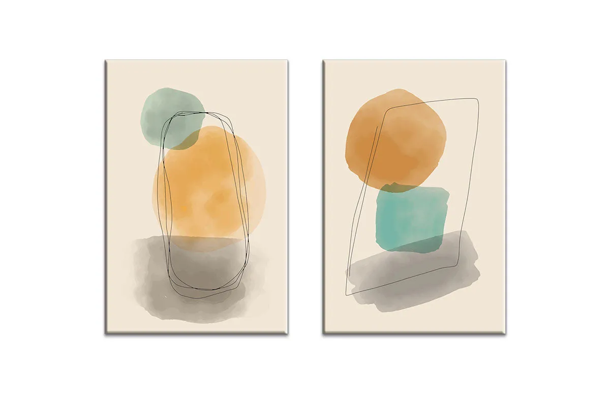 Minimalist Abstract Set 4AB | Abstract Wall Art Print