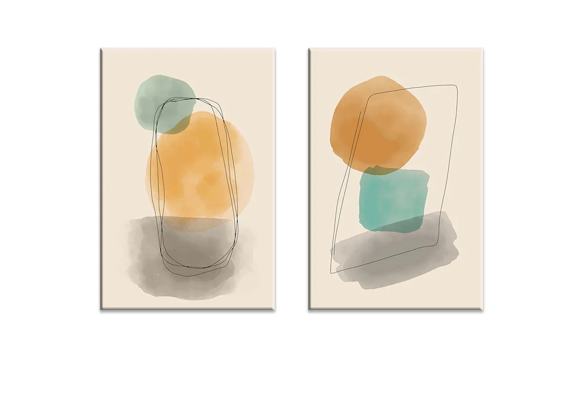 Minimalist Abstract Set 4AB | Abstract Wall Art Print