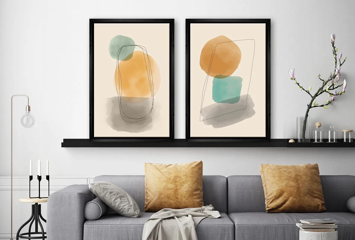 Minimalist Abstract Set 4AB | Abstract Wall Art Print