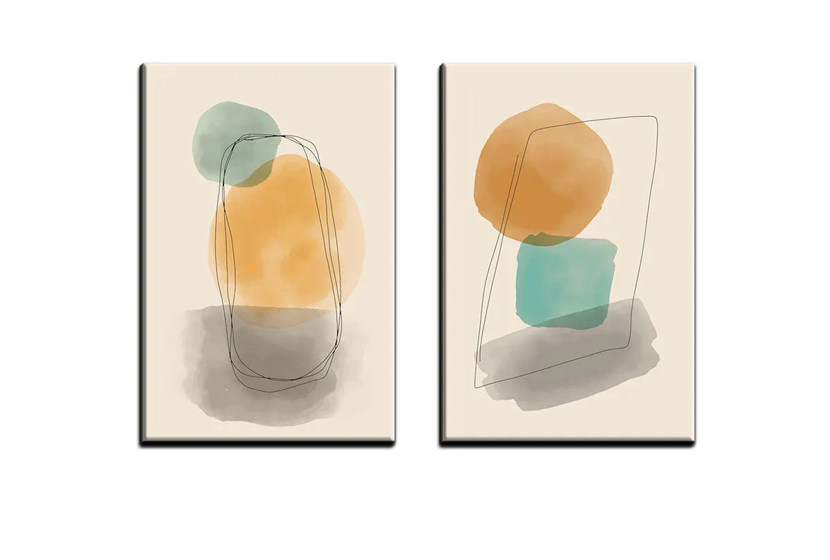 Minimalist Abstract Set 4AB | Abstract Wall Art Print