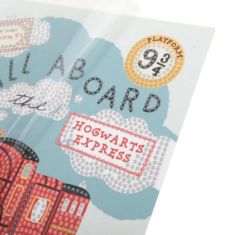 "All Aboard The Hogwarts Express" Harry Potter Crystal Art Card