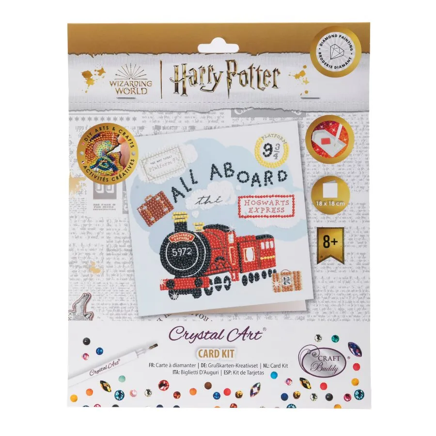 "All Aboard The Hogwarts Express" Harry Potter Crystal Art Card