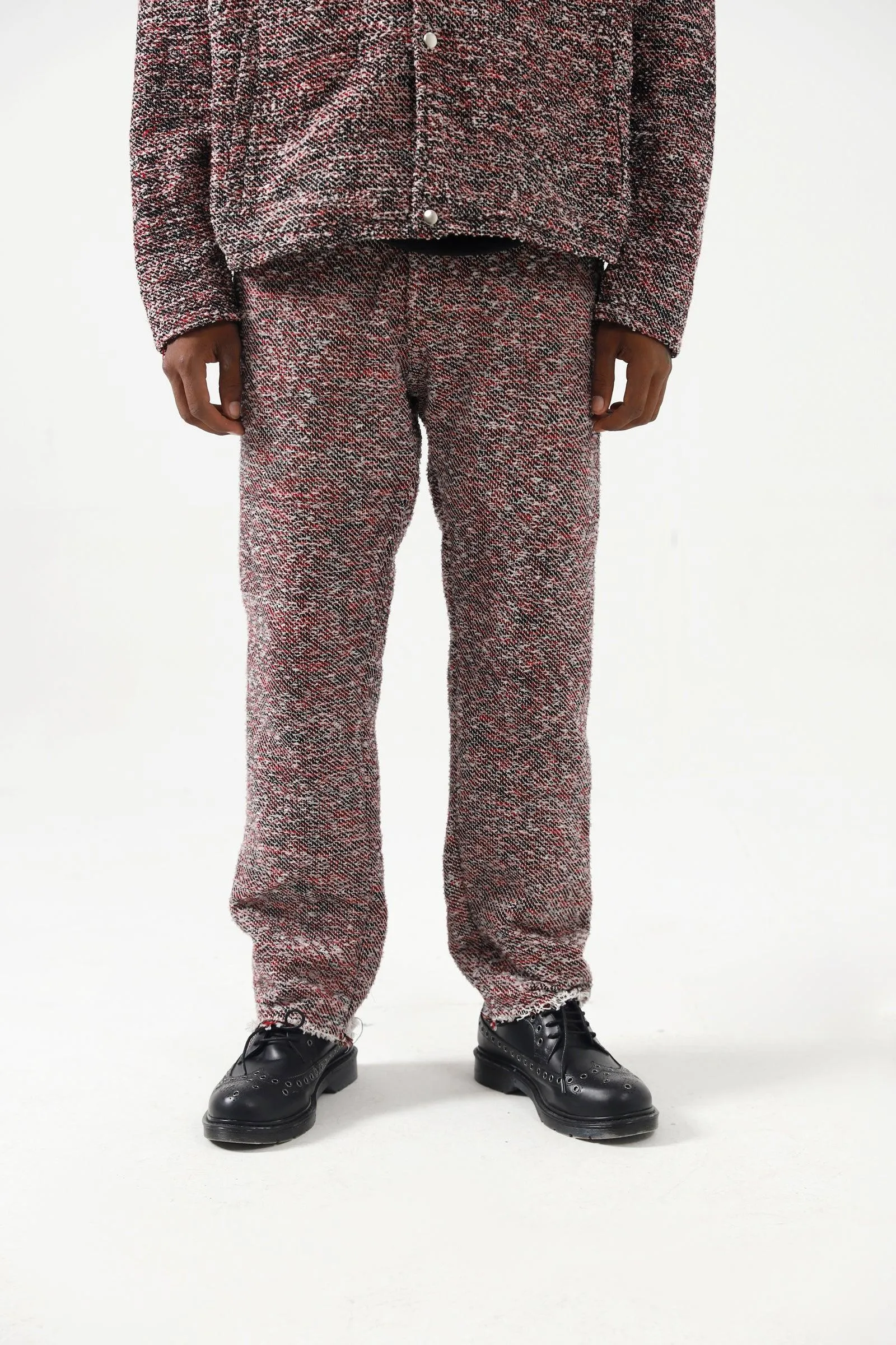 RECYCLED MIXED YARN TROUSERS