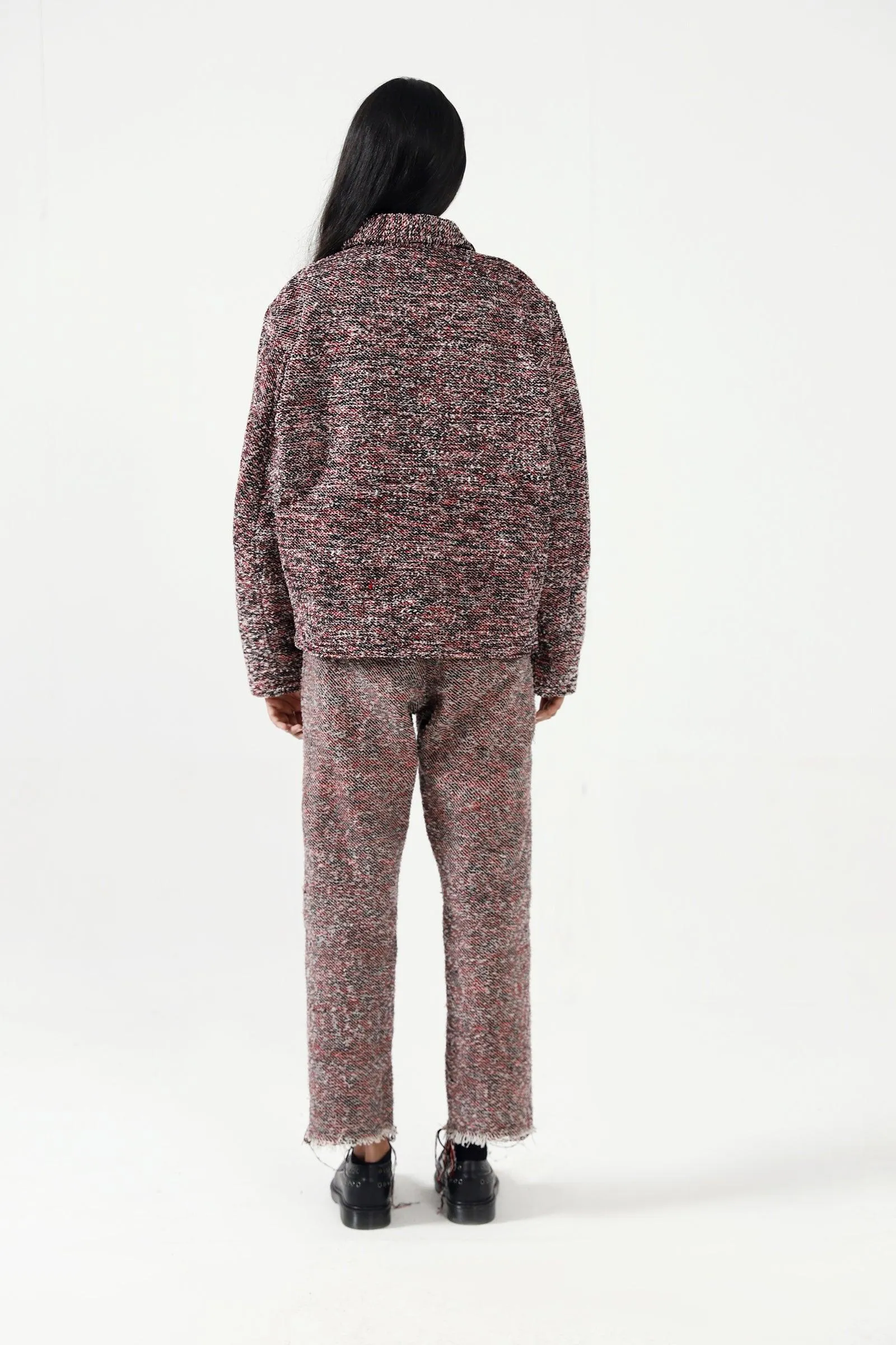 RECYCLED MIXED YARN TROUSERS