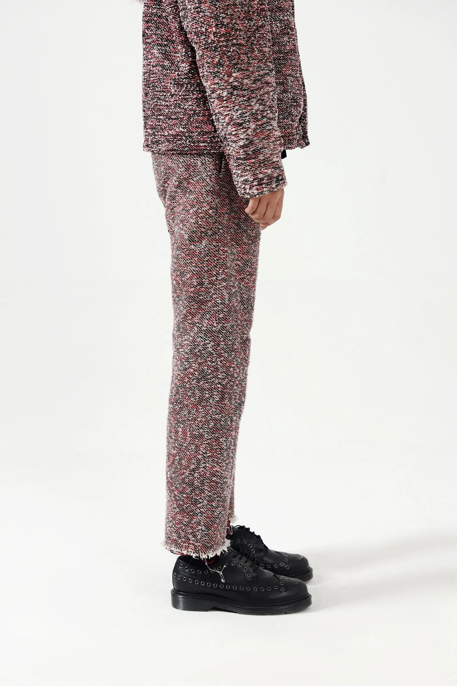 RECYCLED MIXED YARN TROUSERS