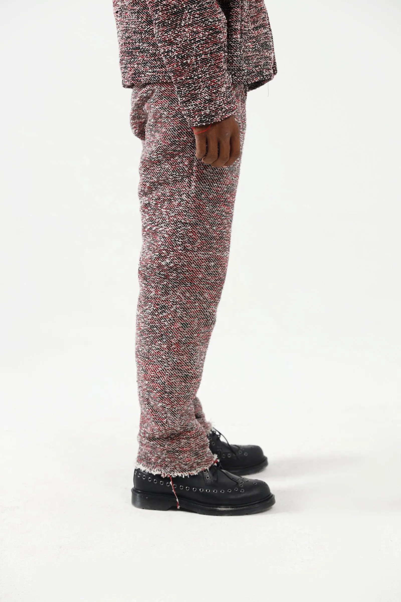 RECYCLED MIXED YARN TROUSERS