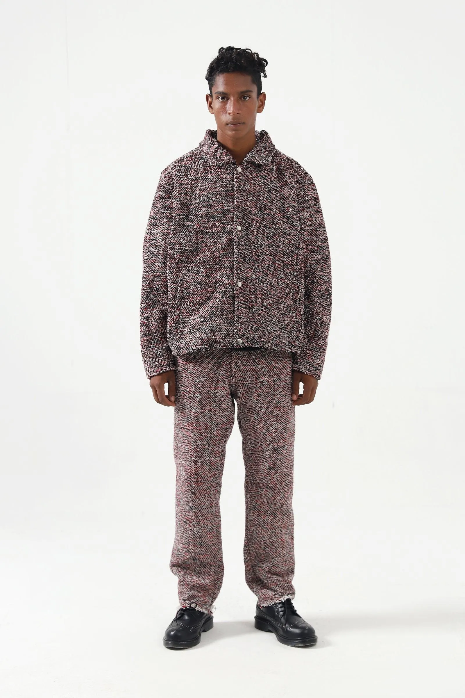 RECYCLED MIXED YARN TROUSERS