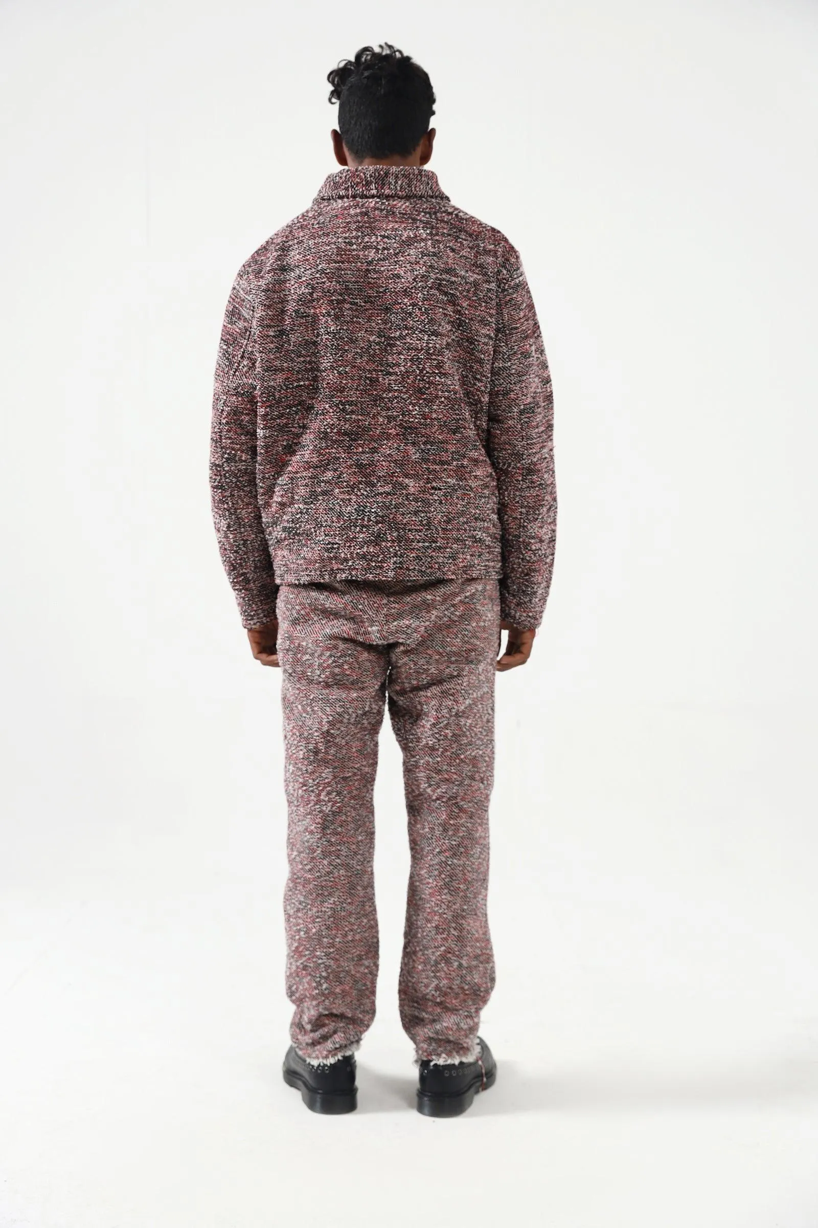 RECYCLED MIXED YARN TROUSERS