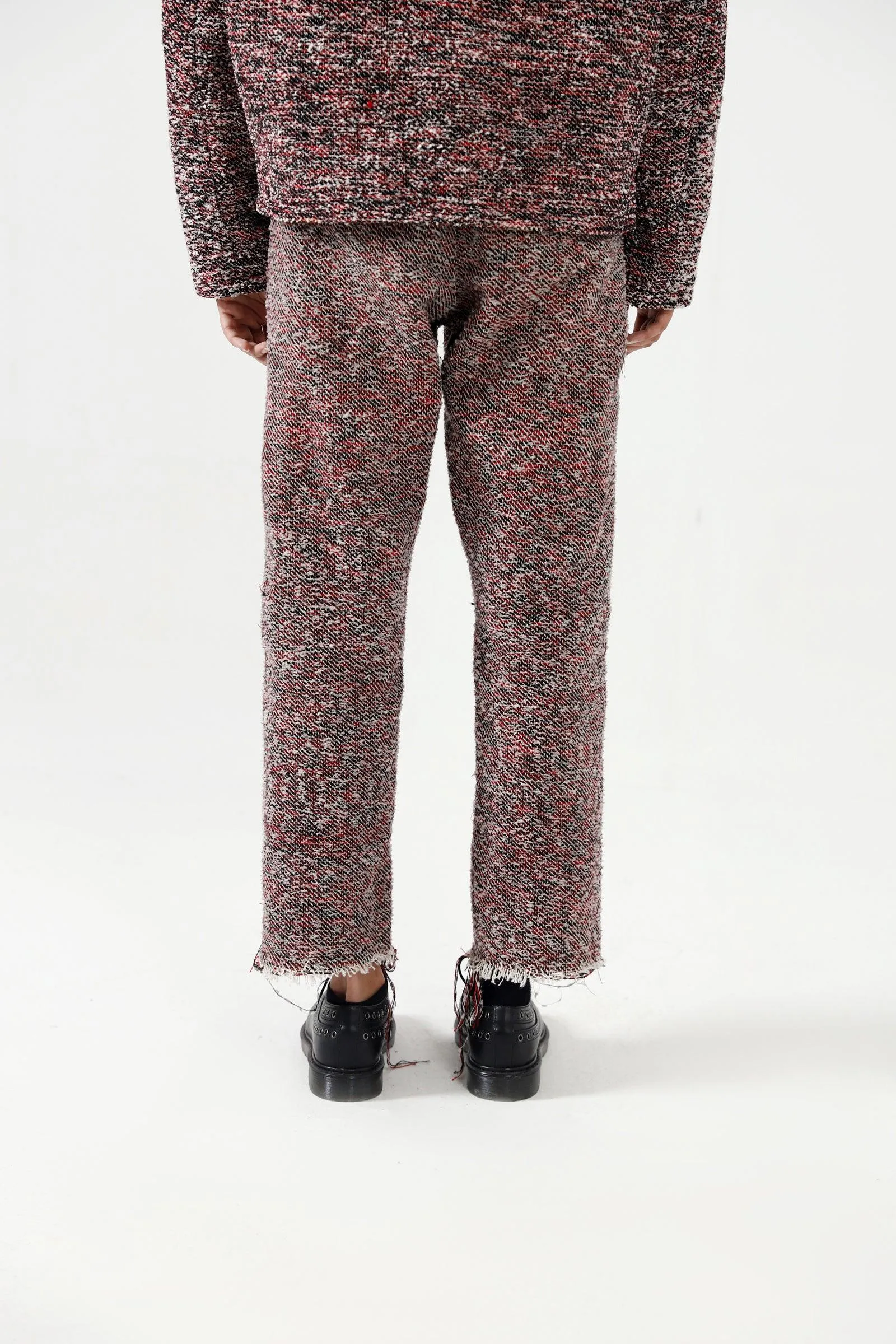 RECYCLED MIXED YARN TROUSERS