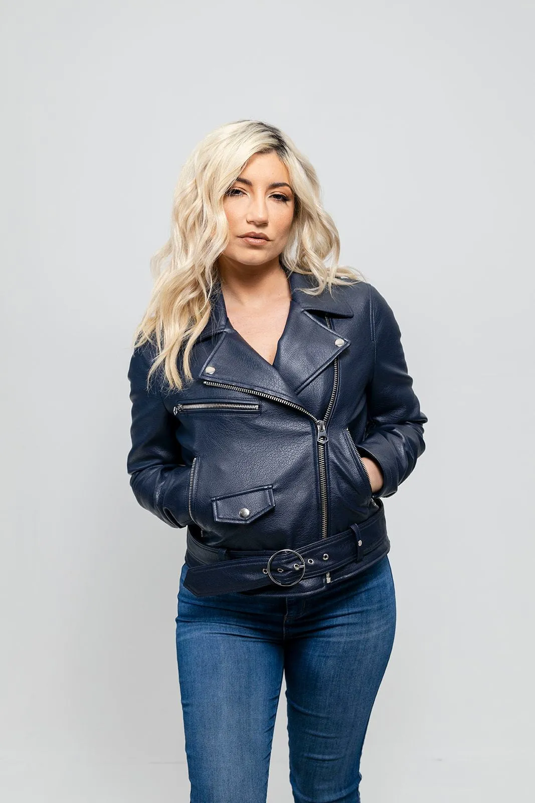 Remy - Women's Vegan Faux Leather Jacket (Mustard)