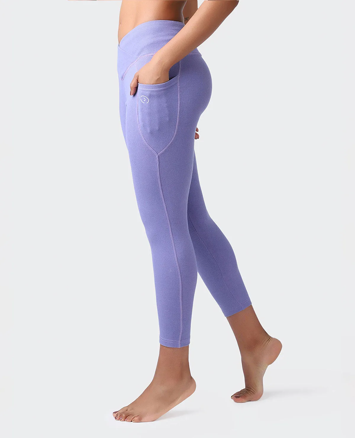 Ribbed Criss Cross Leggings Very Peri