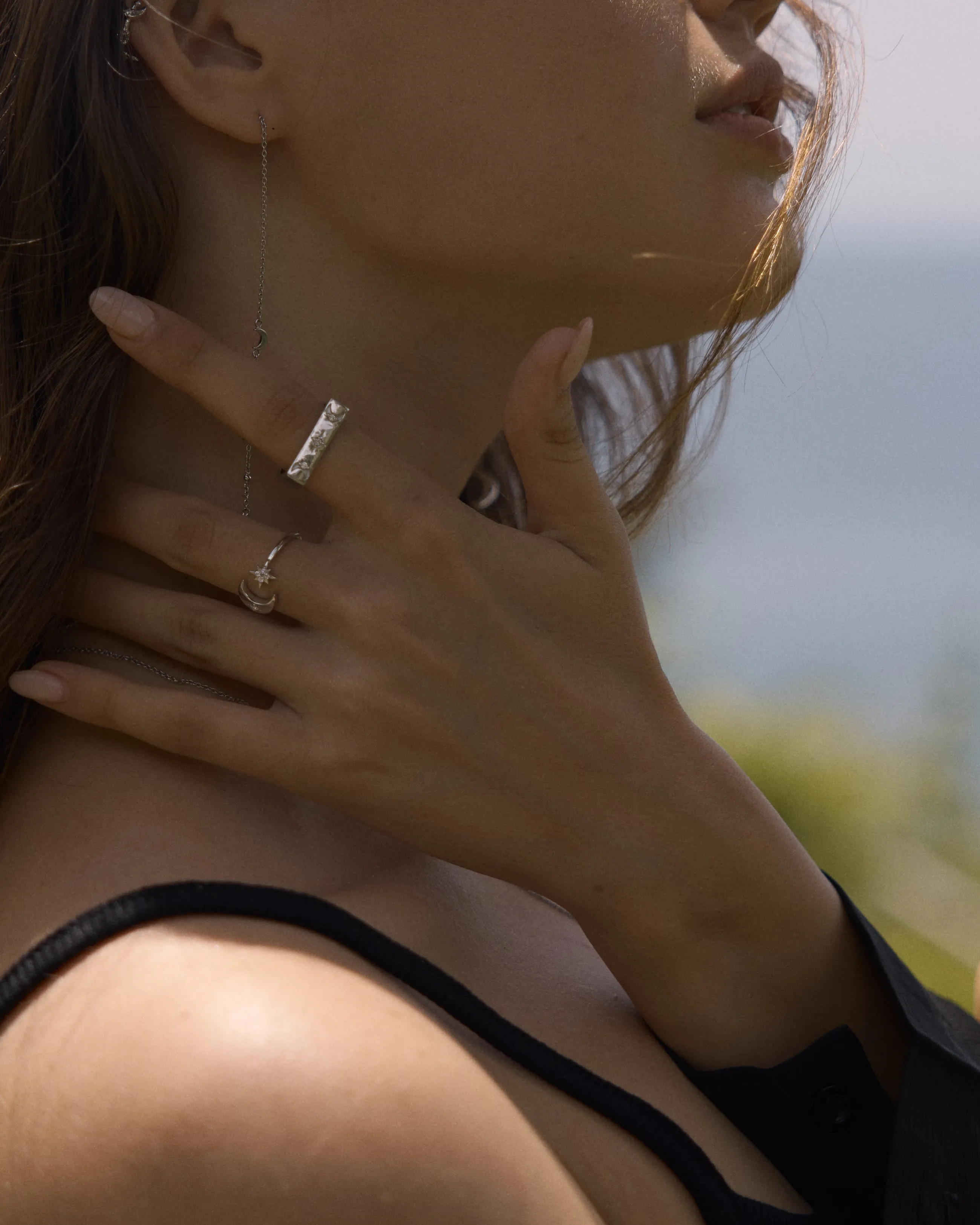 Selene & Star Ring - Whitegold