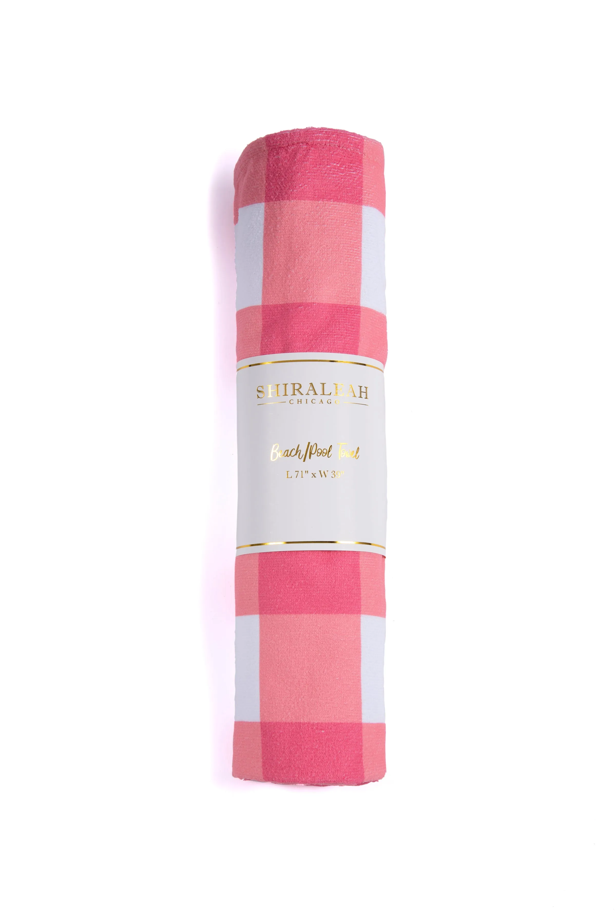 Shiraleah Checks Beach/Pool Towel, Strawberry - FINAL SALE ONLY