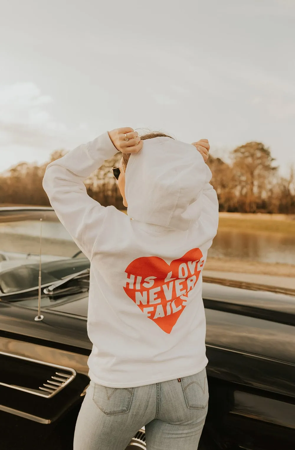 The Cordle's: His Love Never Fails White Hoodie