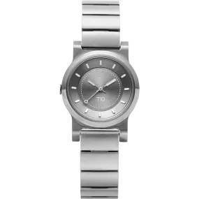 TID No.4 Watch for Women / 28mm Silver Grey Dial / Silver Grey Metal Strap