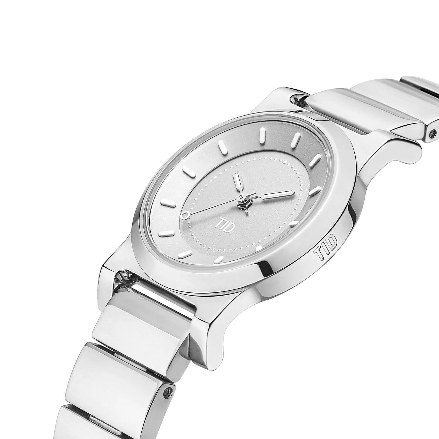 TID No.4 Watch for Women / 28mm Silver Grey Dial / Silver Grey Metal Strap