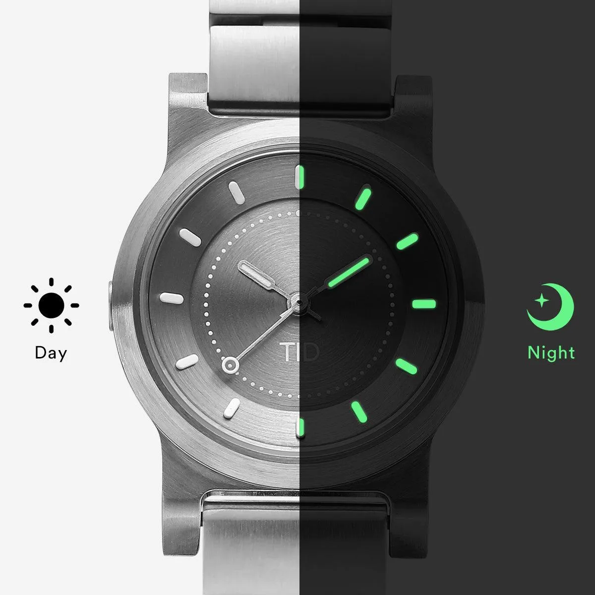 TID No.4 Watch for Women / 28mm Silver Grey Dial / Silver Grey Metal Strap