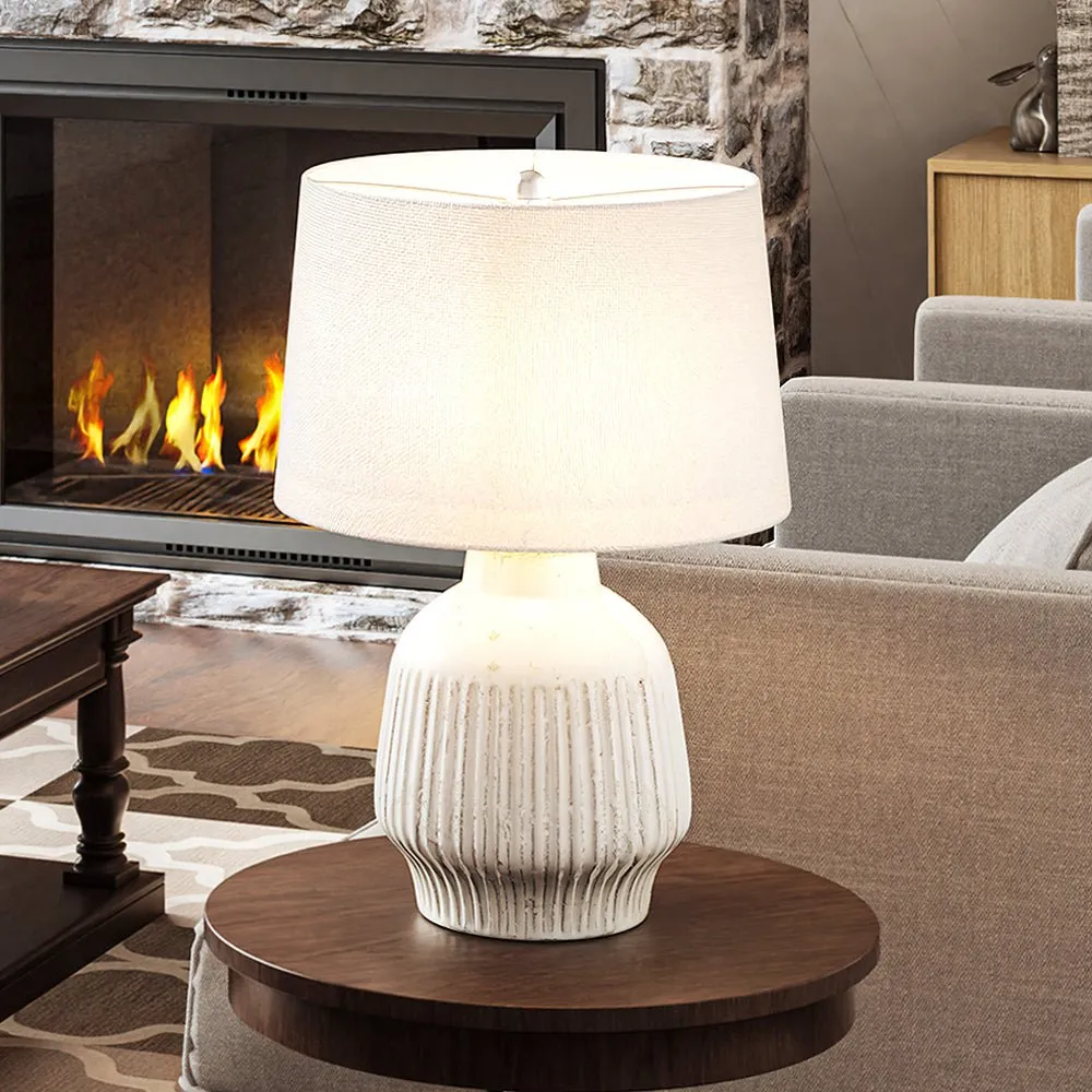 UEX8140 Cottgae Table Lamp 16''W x 16''D x 24''H, White Finish, Caldwell Collection