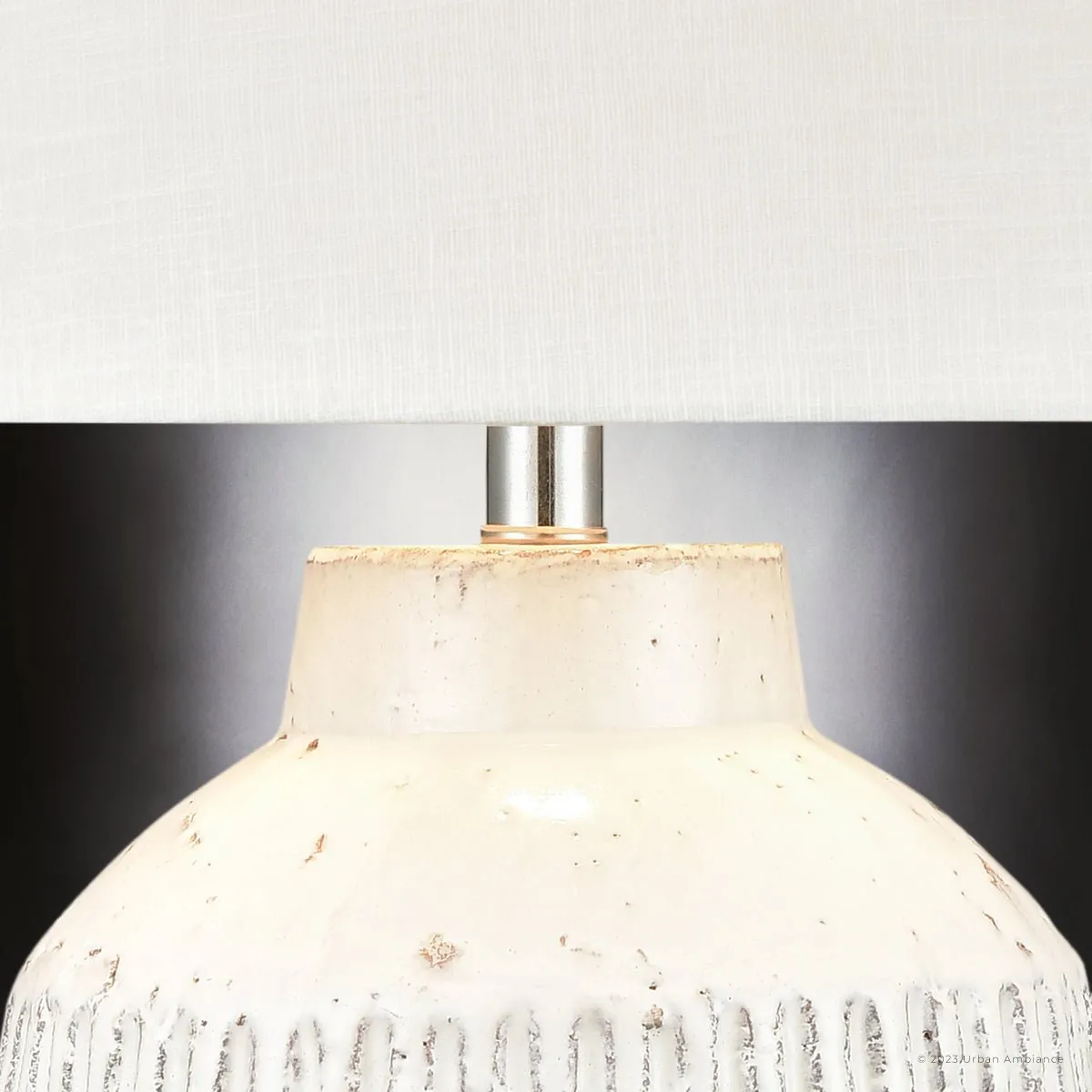 UEX8140 Cottgae Table Lamp 16''W x 16''D x 24''H, White Finish, Caldwell Collection