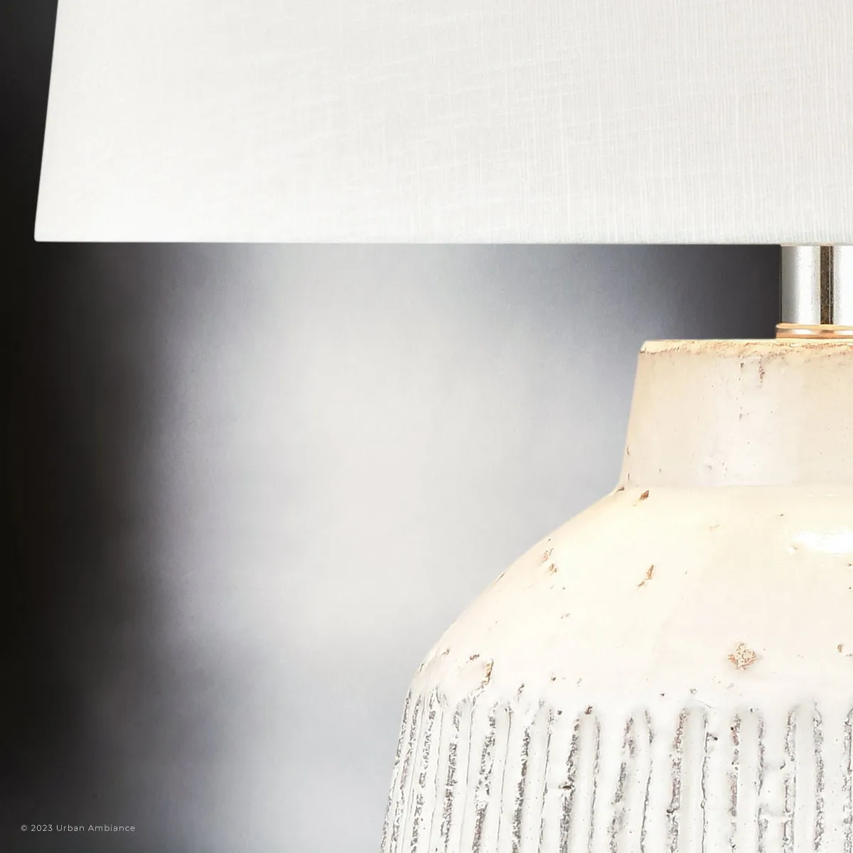 UEX8140 Cottgae Table Lamp 16''W x 16''D x 24''H, White Finish, Caldwell Collection