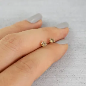 Venus solitaire diamond stud Earrings - 14K/ 18K Gold