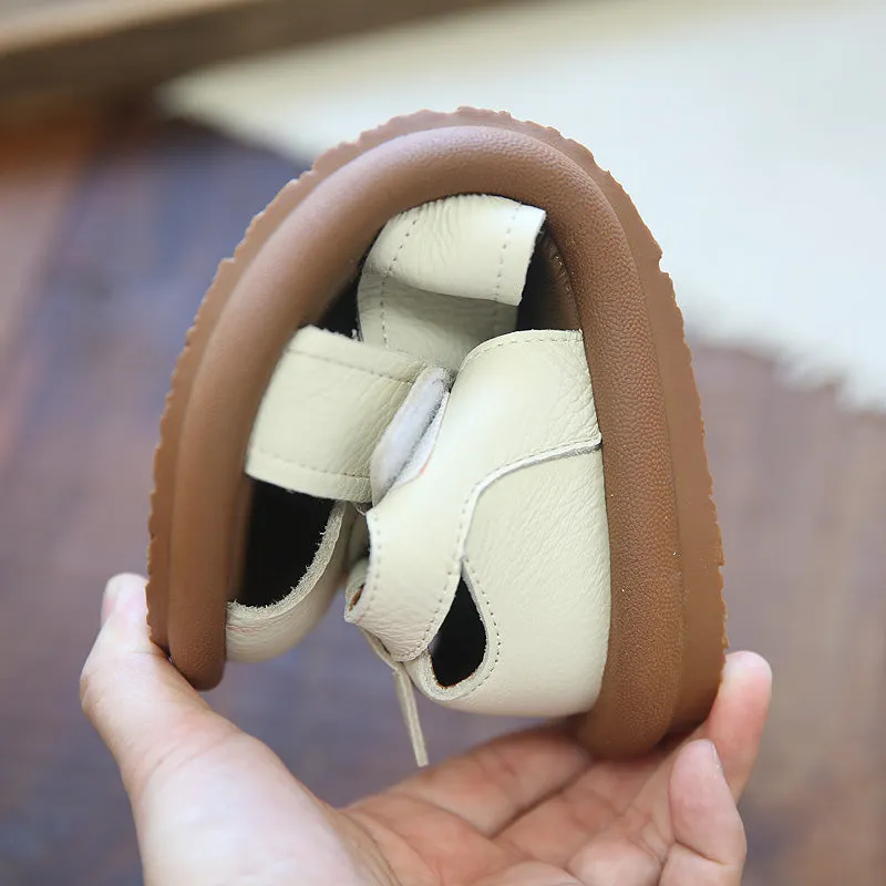 Women Retro Leather Casual Summer Sandals